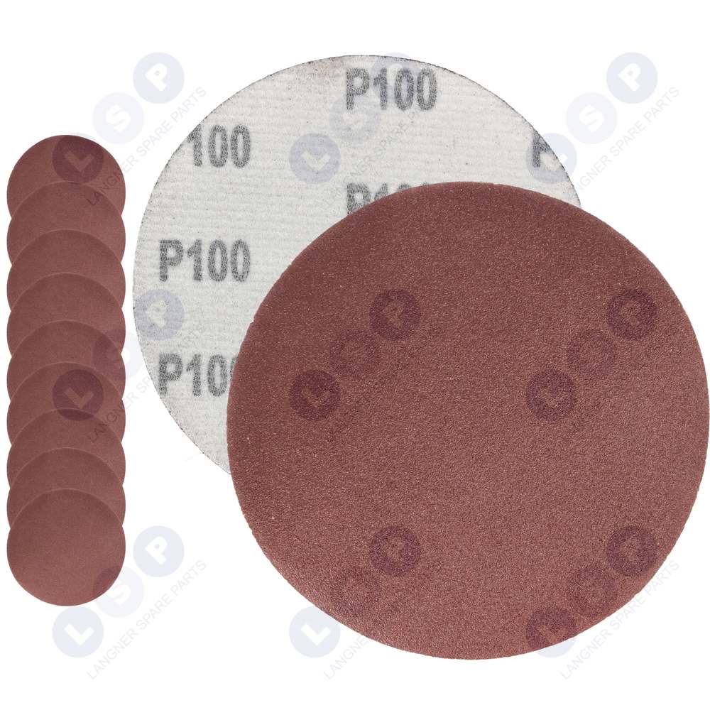 Brúsny papier Kotúče na suchý zips 125 mm pre uhlovú brúsku P100 10 ks